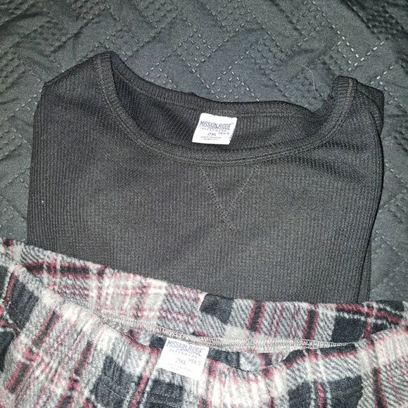 SALE!! NWT- 2XL Mission Ridge Pajama 2 Pc Set Long Sleeve Top Fleece PJ's - Picture 7 of 8